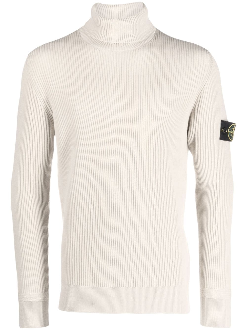 STONE ISLAND COMPASS-MOTIF WOOL JUMPER