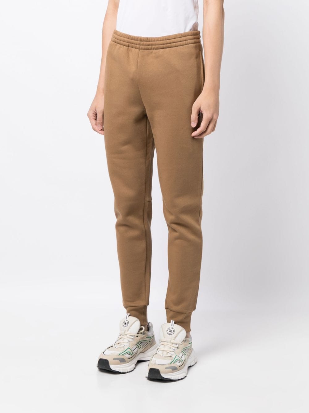 Shop Lacoste Logo-patch Elasticated-waist Track Pants In Brown
