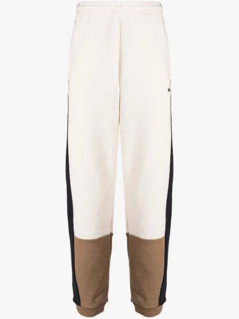 Lacoste logo-embroidered colour-block track pants