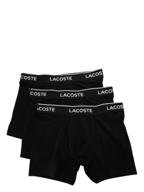 Lacoste pack de tres bóxeres con logo en la pretina