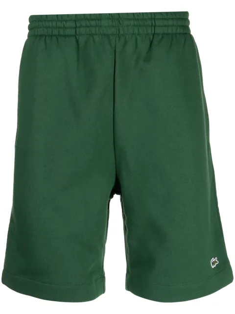 Lacoste logo-patch cotton blend track shorts