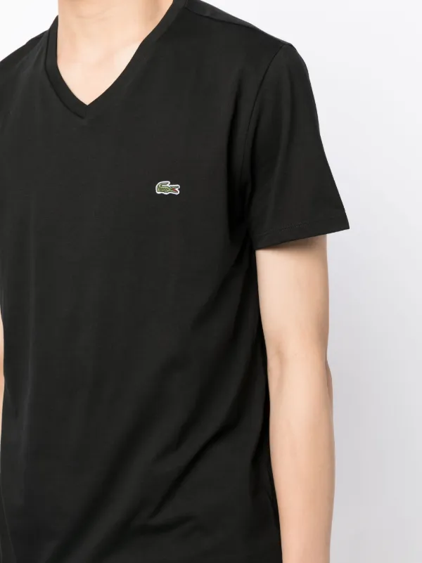 Lacoste black v outlet neck