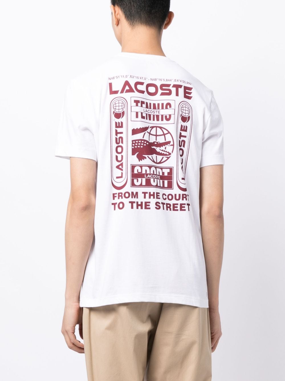 Shop Lacoste X Daniil Medvedev Logo-print Jersey T-shirt In White