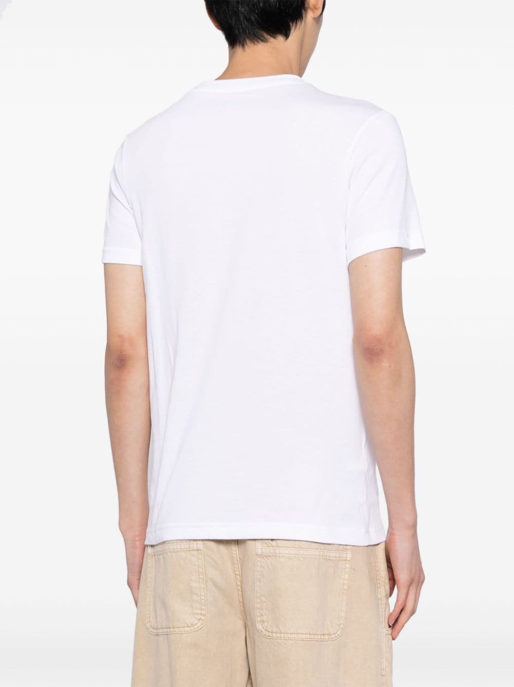 Shop Lacoste Logo-print Jersey T-shirt In White