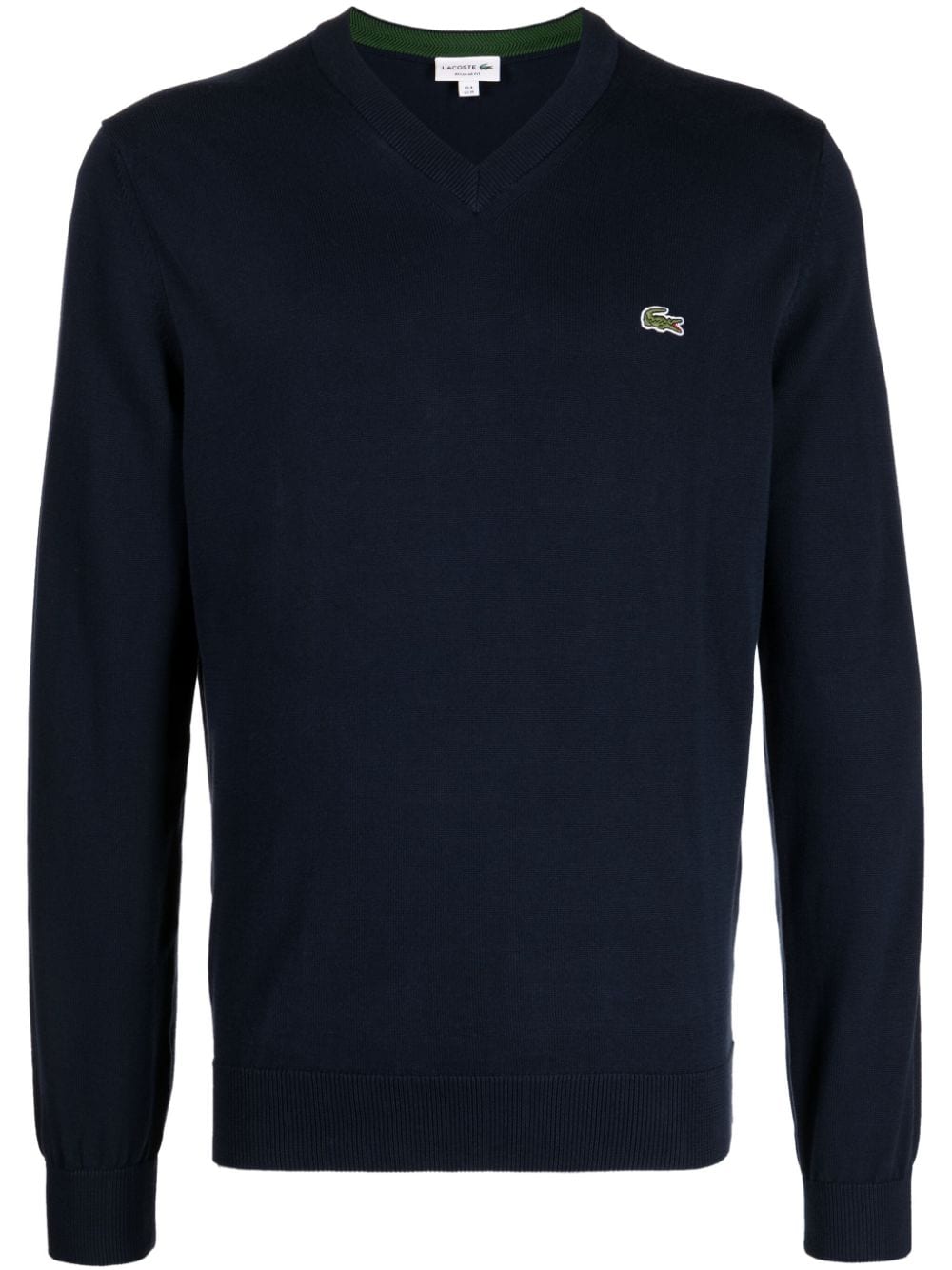 Lacoste Logo-patch Cotton Sweatshirt In Blue