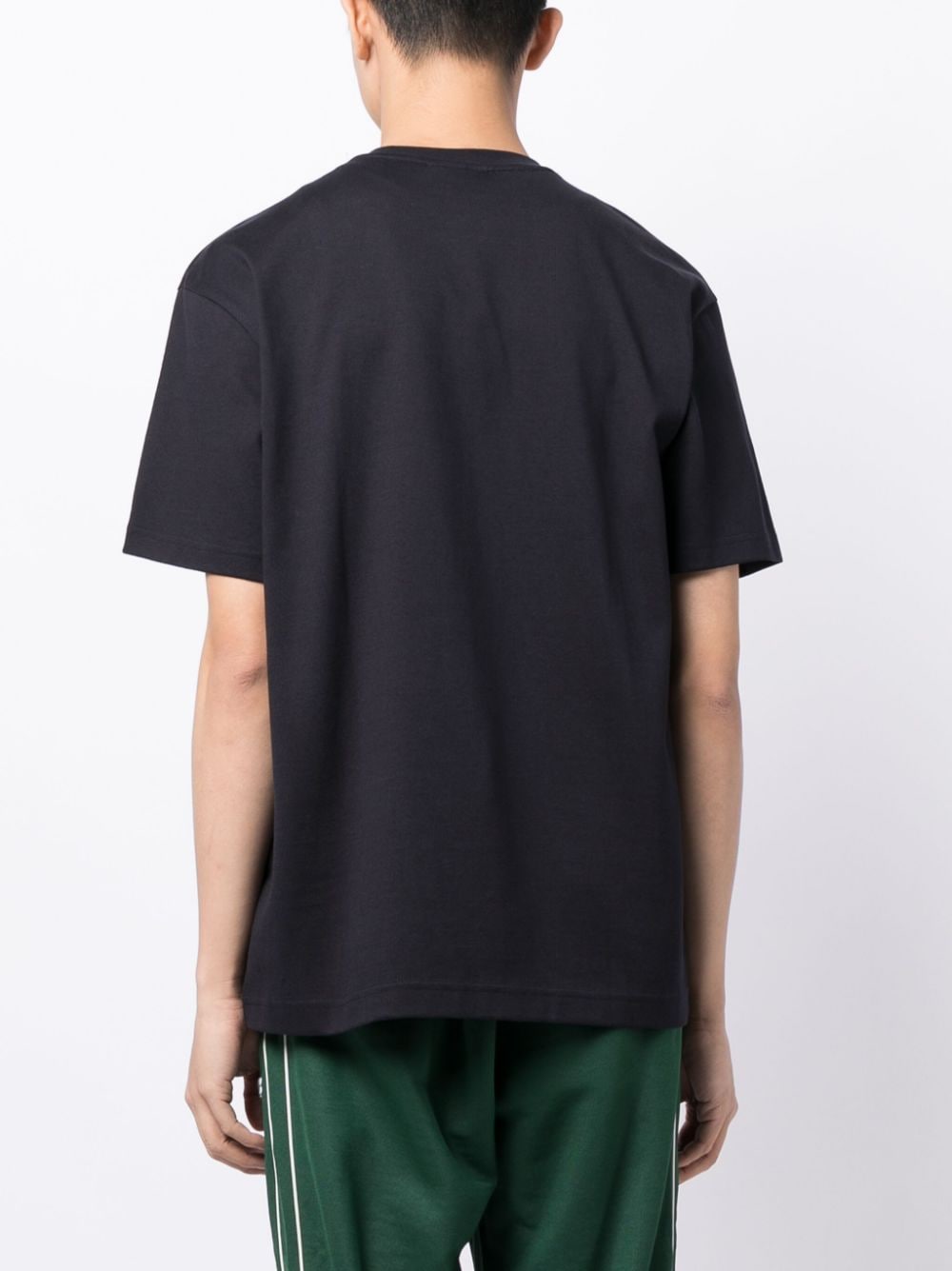 Shop Lacoste René -print Cotton T-shirt In Black