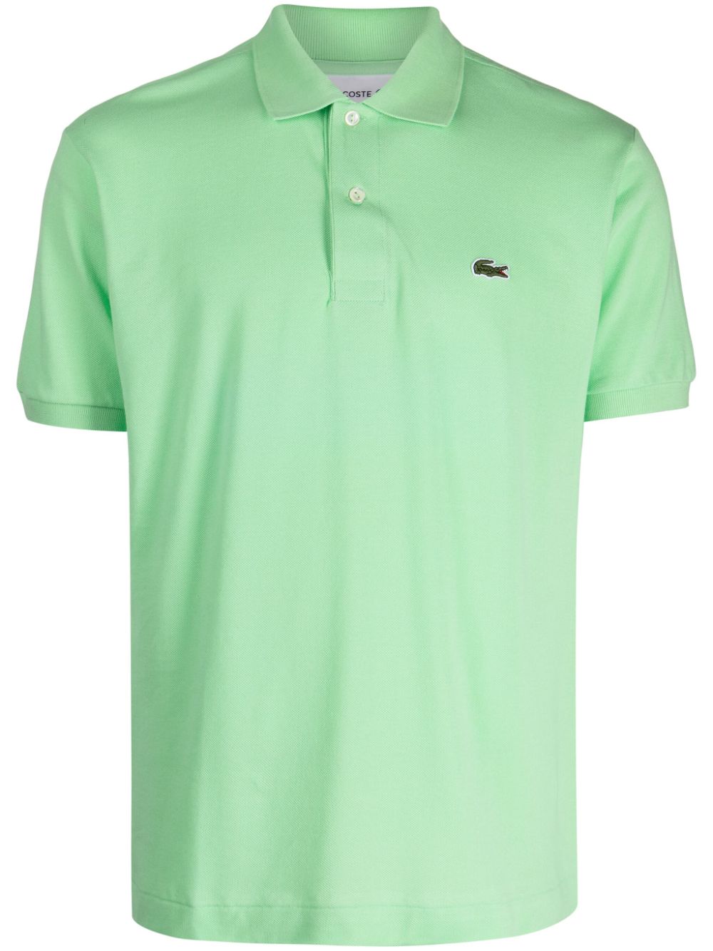 Shop Lacoste Logo-patch Cotton Polo Shirt In Green