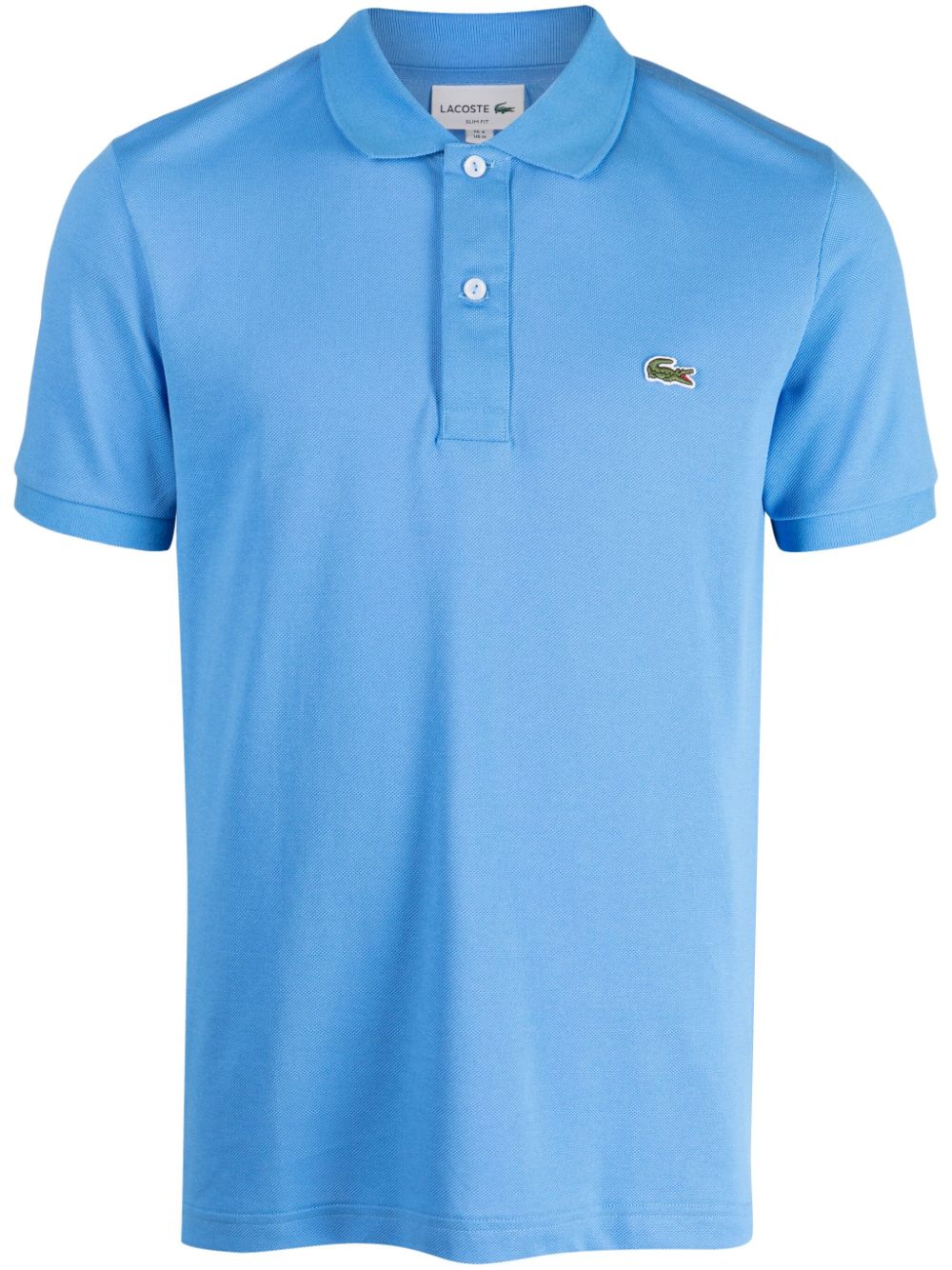 Lacoste Logo-patch Cotton Polo Shirt In Blue