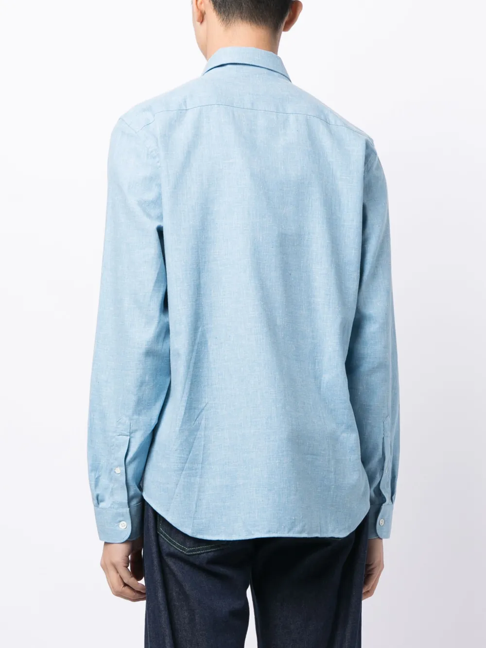 Lacoste Overhemd met logopatch Blauw