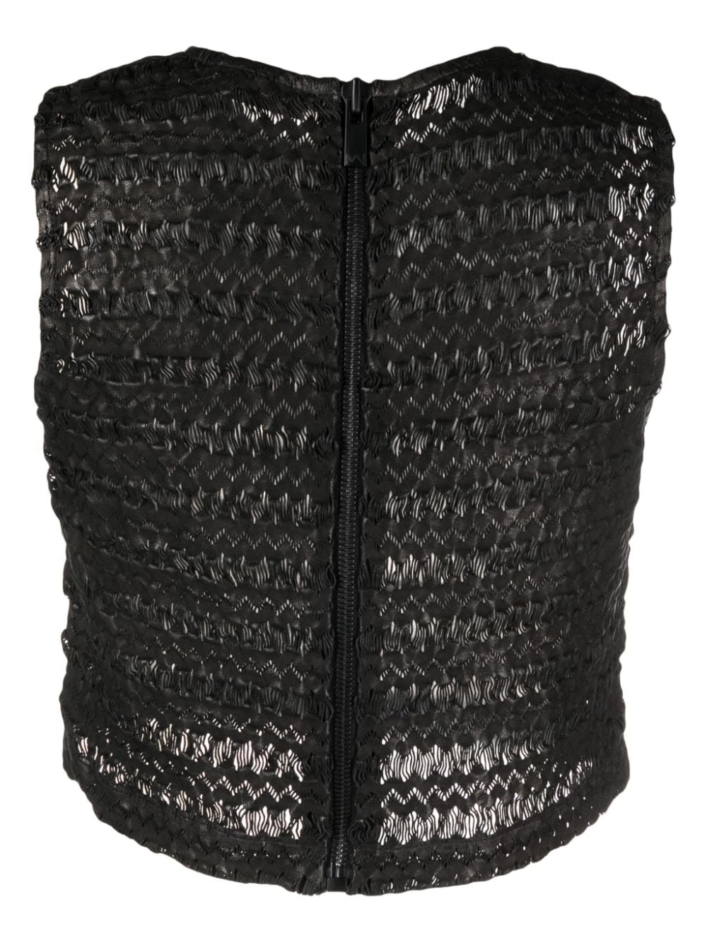 Shop The Mannei Tenduli Leather Vest In Black