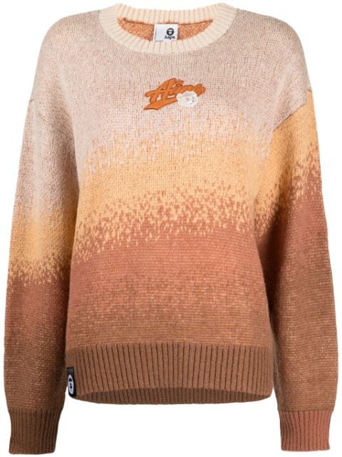 AAPE BY *A BATHING APE® suéter en jacquard con aplique del logo