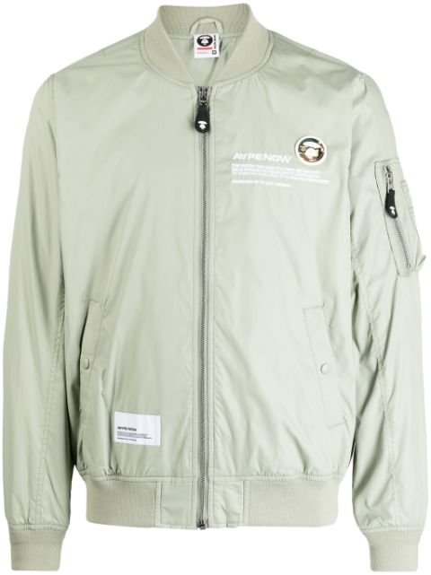 AAPE BY *A BATHING APE slogan-print bomber jacket Men