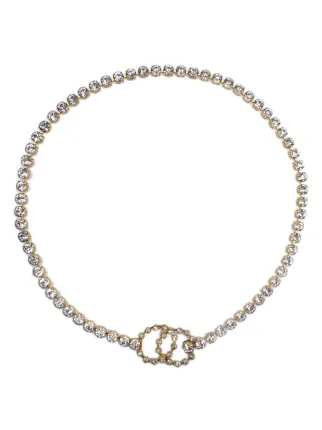 CHANEL Pre-Owned 1995 ラインストーン チェーンベルト | ゴールド