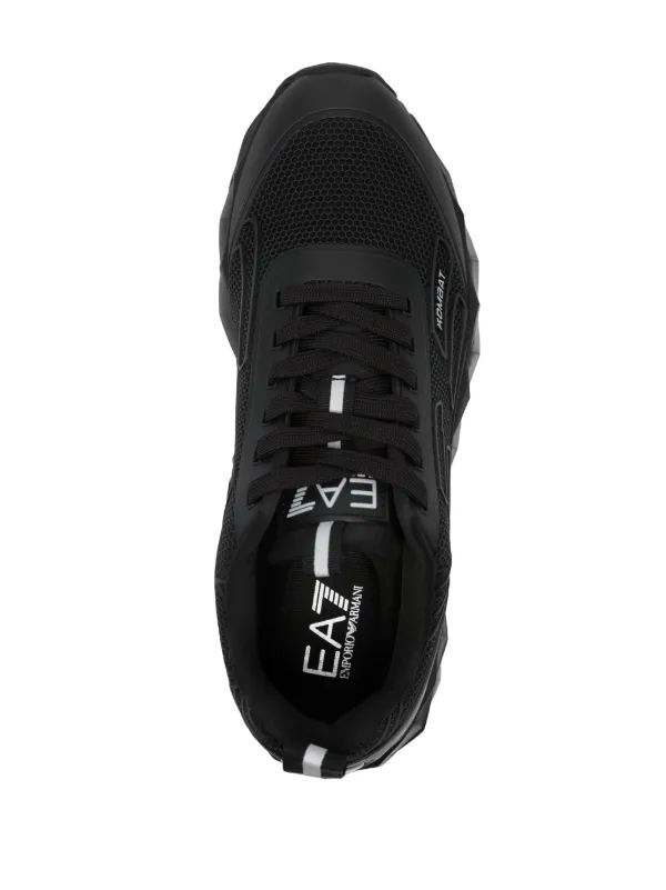 EMPORIO ARMANI EA7 ロゴスニーカー 厚底 KOMBAT Ea7 Emporio Armani Ultimate Kombat low-top Sneakers | Black