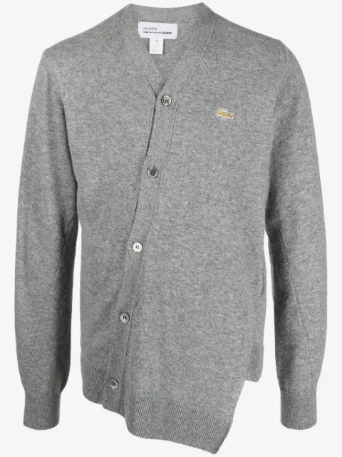 Comme Des Garçons Shirt cárdigan asimétrico de Comme Des Garçons Shirt x Lacoste
