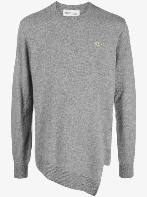 Comme Des Garçons Shirt x Lacoste asymmetric wool sweater