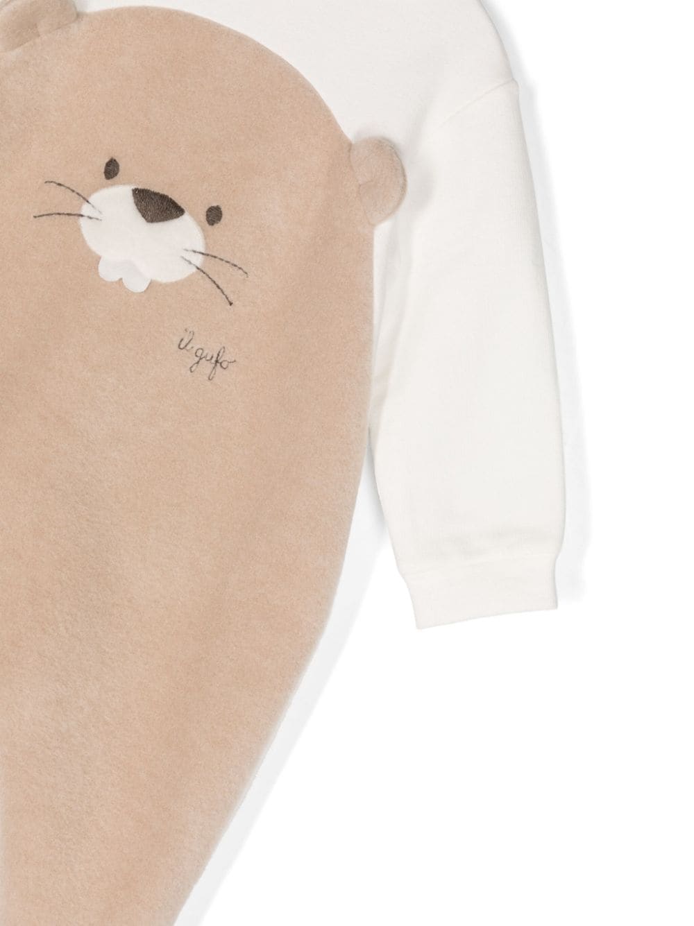 Shop Il Gufo Beaver-motif Fleece Pajamas In Brown