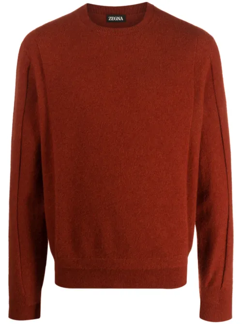 Pull en laine mélangée à col rond - Zegna - Modalova