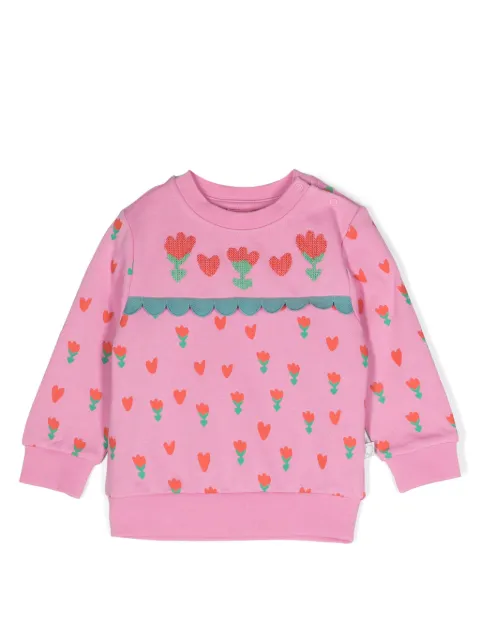Stella McCartney Kids sudadera con tulipan estampado