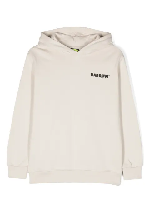 Barrow kids logo-print cotton hoodie