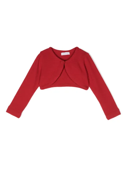 Monnalisa round-neck cropped cardigan