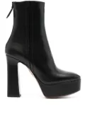 Aquazzura 130mm platform leather boots - Black