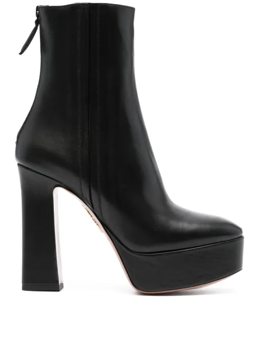 Bottes en cuir à plateforme 130 mm - Aquazzura - Modalova
