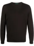 Zanone fine-knit wool blend jumper - Brown