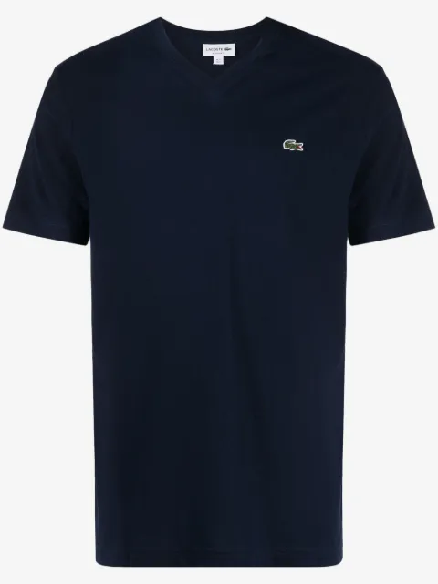 Lacoste logo-patch V-neck T-shirt