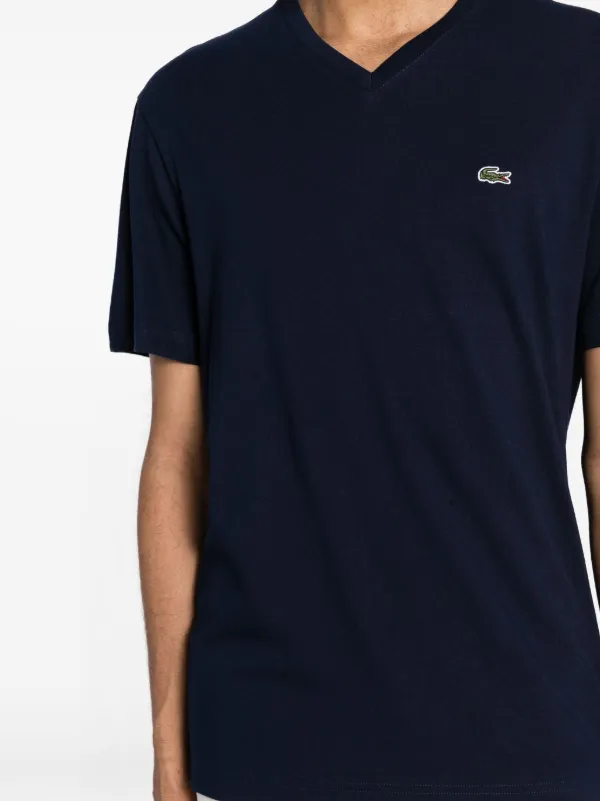 Navy blue polo clearance v neck t shirt