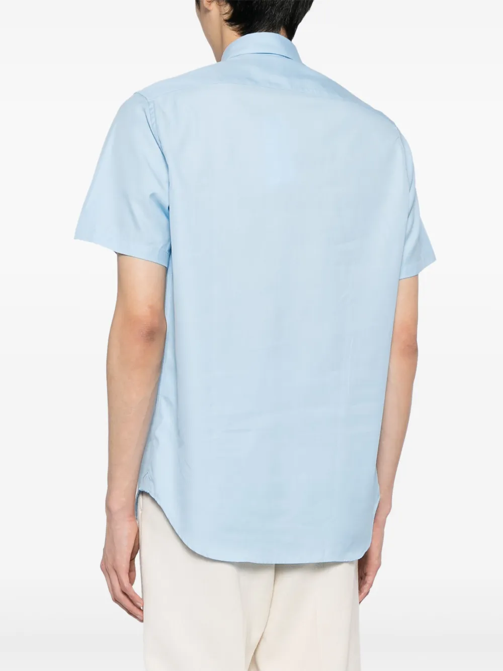 Lacoste Katoenen overhemd met gespreide kraag Blauw