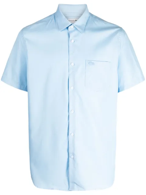 Lacoste chemise en coton à col italien