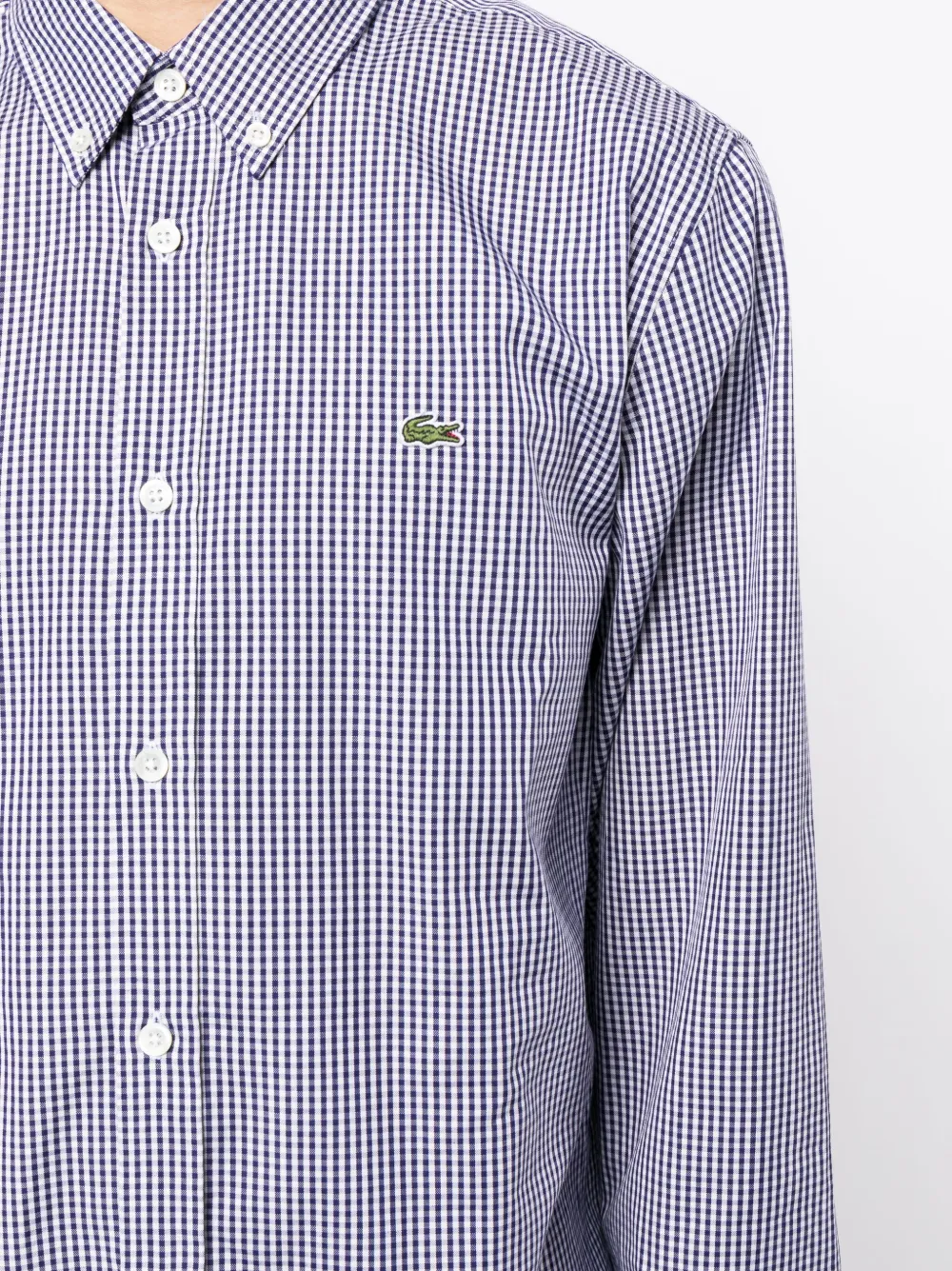 Lacoste Overhemd met gingham ruit Blauw