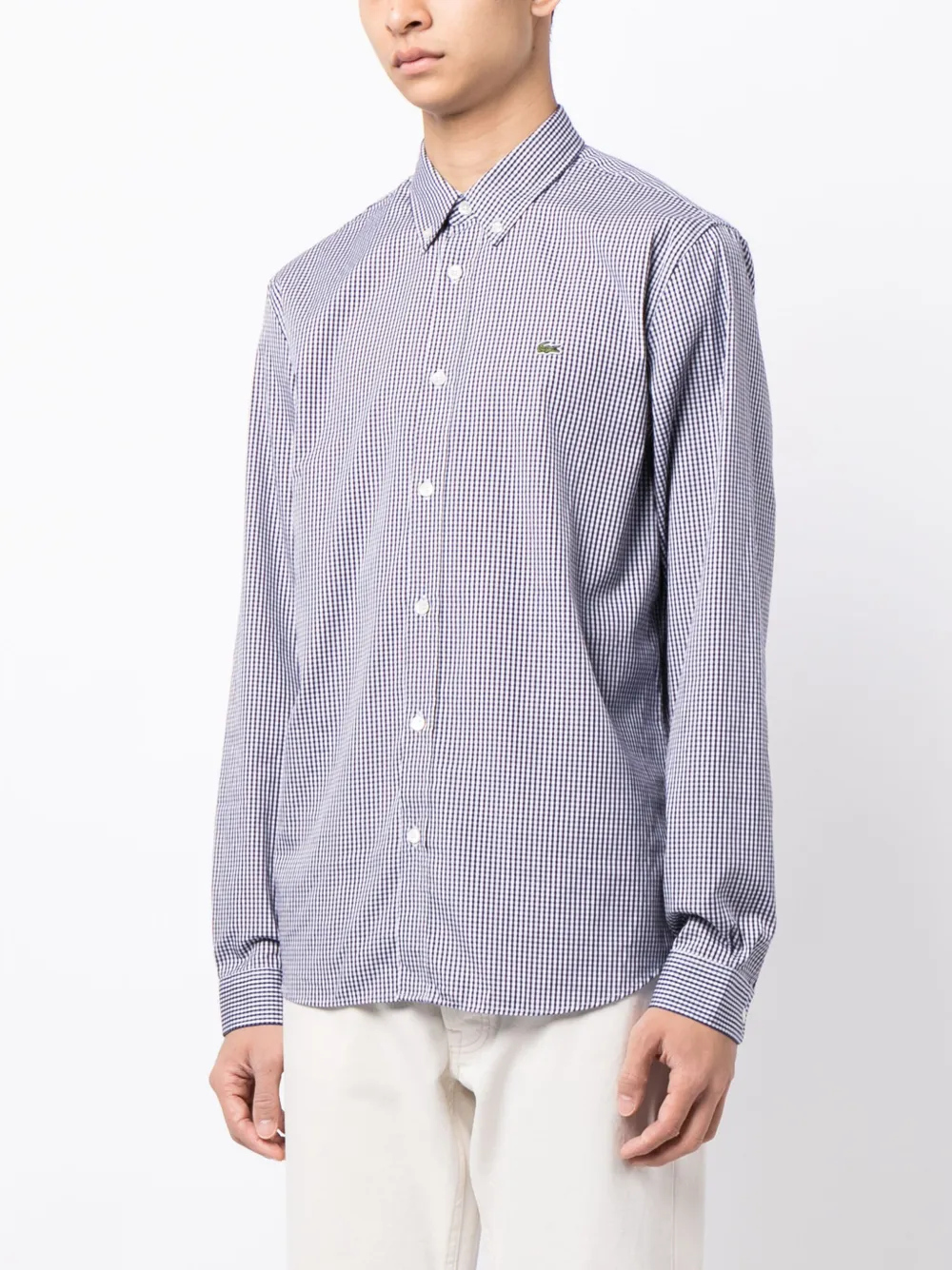 Lacoste Overhemd met gingham ruit Blauw