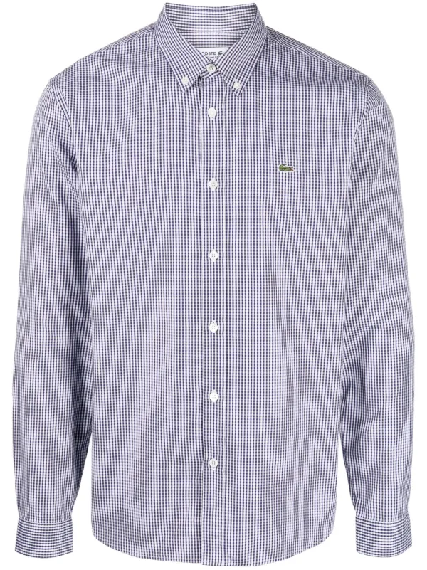 lacoste check shirt