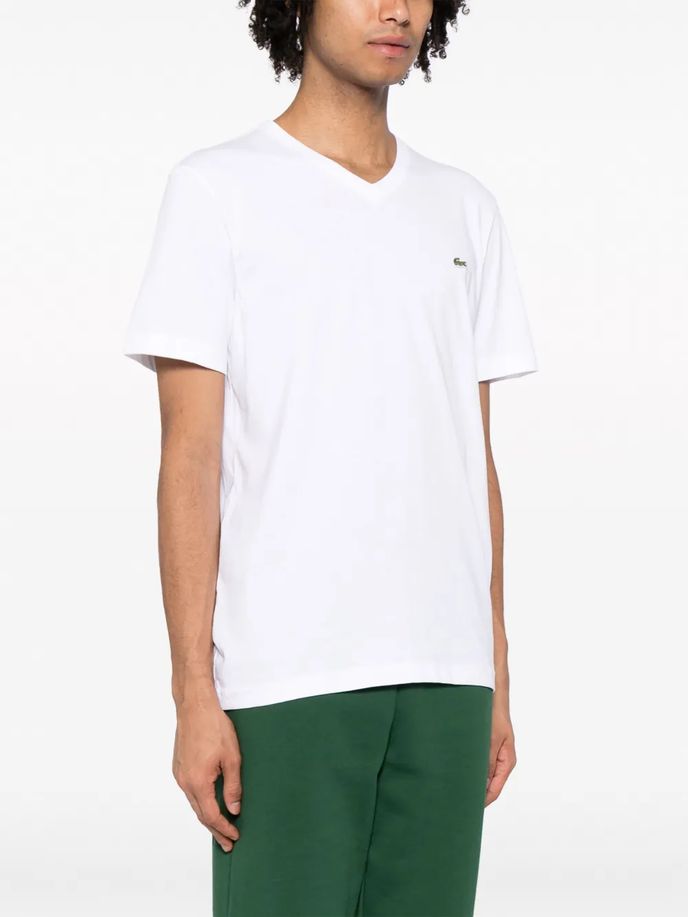 image 3 of lacoste v领标贴t恤