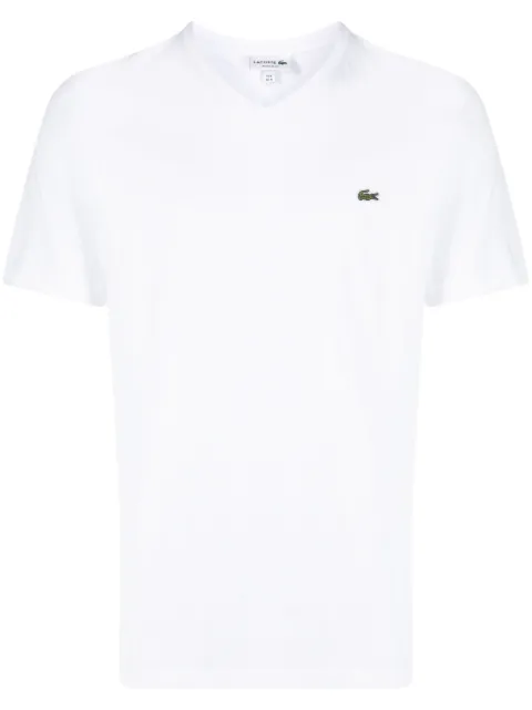 Lacoste logo-patch V-neck T-shirt