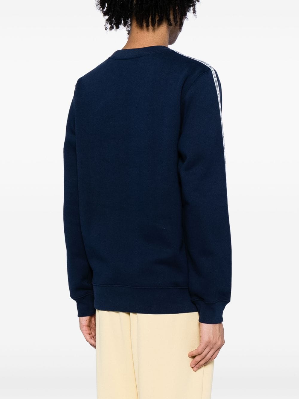 Shop Lacoste Logo-patch Long-sleeve Sweatshirt In Blue