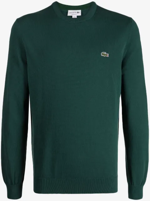 Lacoste logo-embroidered cotton jumper