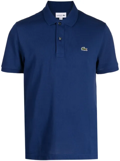 Lacoste logo-patch cotton polo shirt