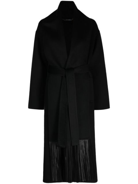 Colombo shawl-lapels fringe-detailing coat 