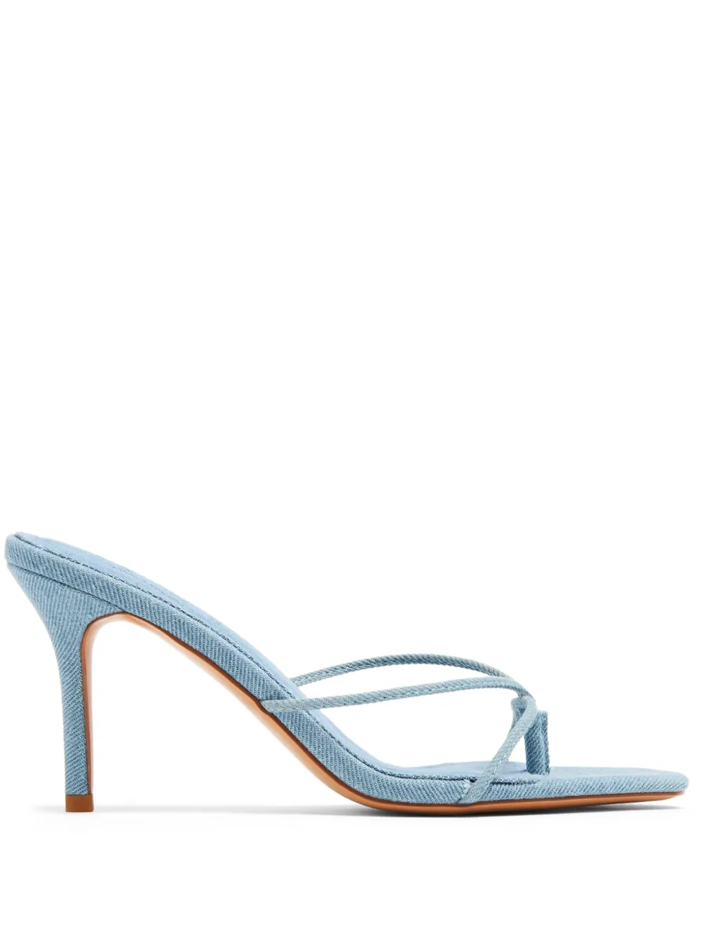Femme La Sicilian 85mm denim T-strap mules Blue