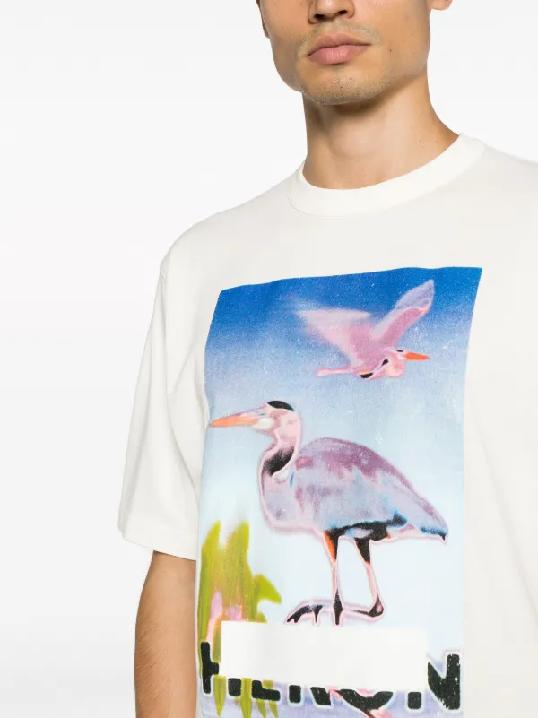Heron Preston Censored Heron Cotton T-shirt | Neutrals | FARFETCH JO