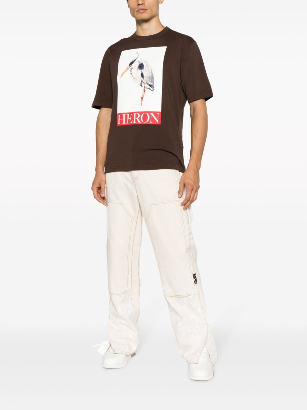 Heron Preston Heron Bird Painted T-shirt - Bruin