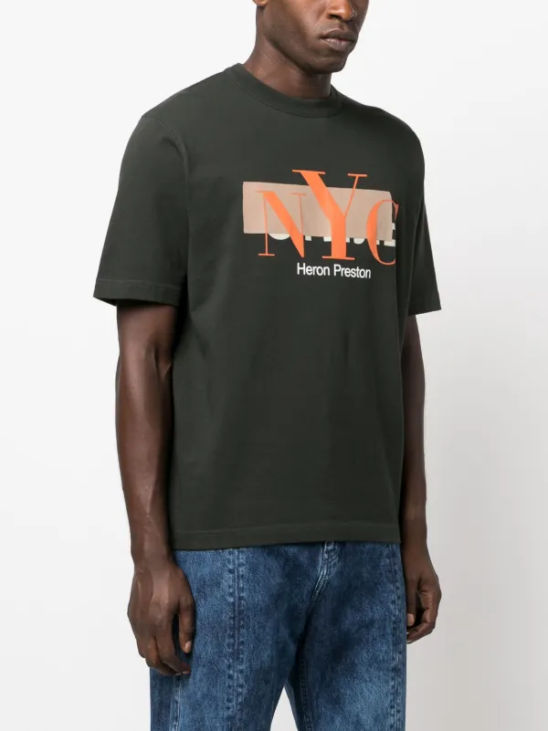 Heron Preston NYC Censored T shirt Green FARFETCH AO