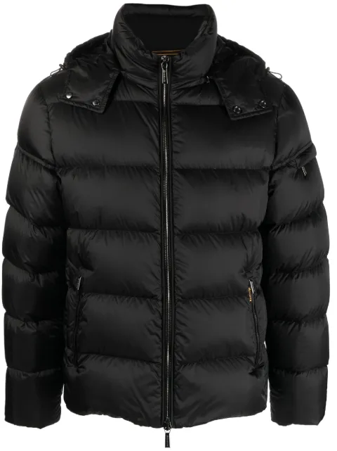 Moorer detachable-hood padded-design jacket