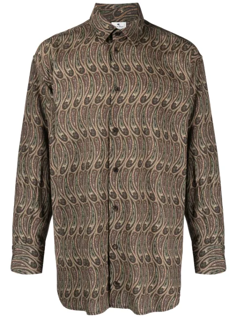 ETRO paisley-print wool shirt