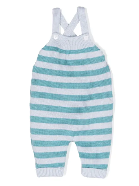 Little Bear striped virgin wool romper