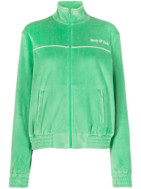 Sporty & Rich chamarra con logo bordado y efecto de toalla