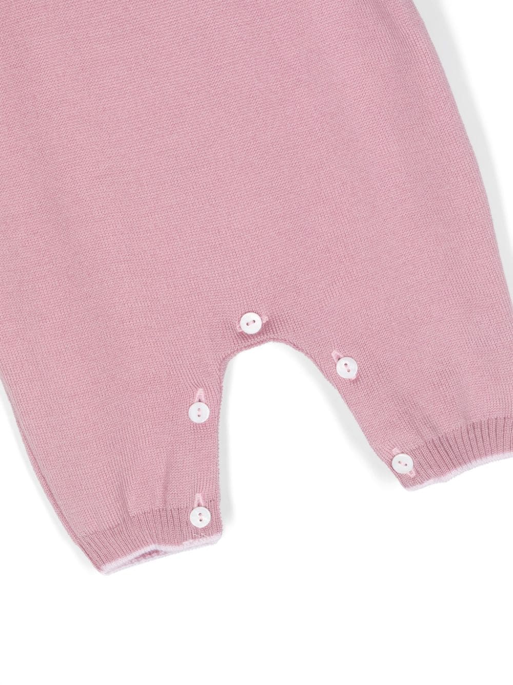 Shop Little Bear Graphic-print Virgin Wool Romper In Pink